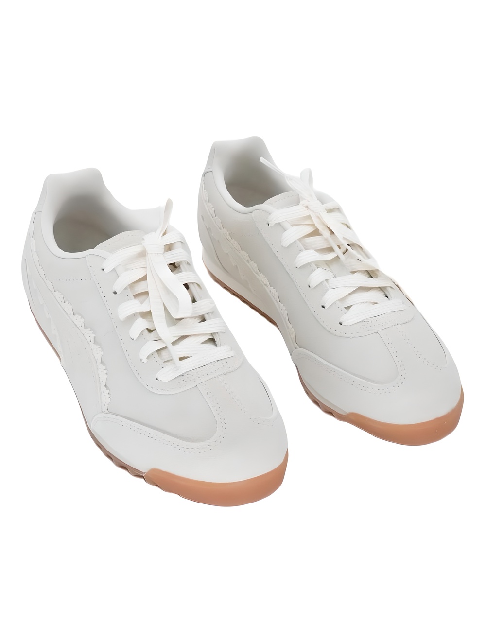 Puma Arizona Lace Sneakers Warm White Caramel Latte Size 8M